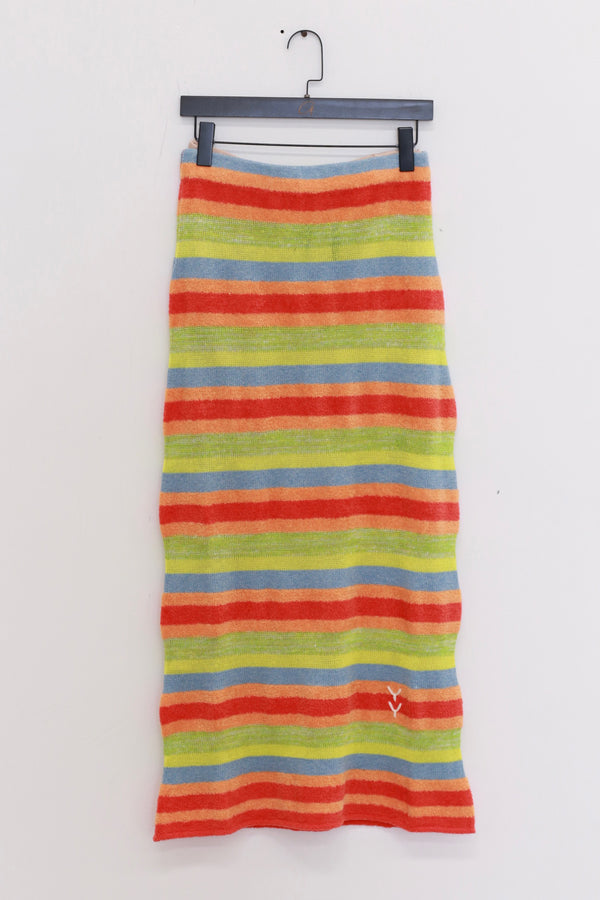 YANYAN KNITS 25 Spring/Summer Woven Lined Maxi Skirt YYK-YYW25-0481-PIN Colorblock